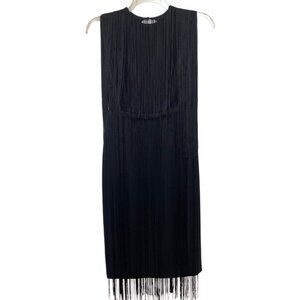 Asos Black Fringe Dress